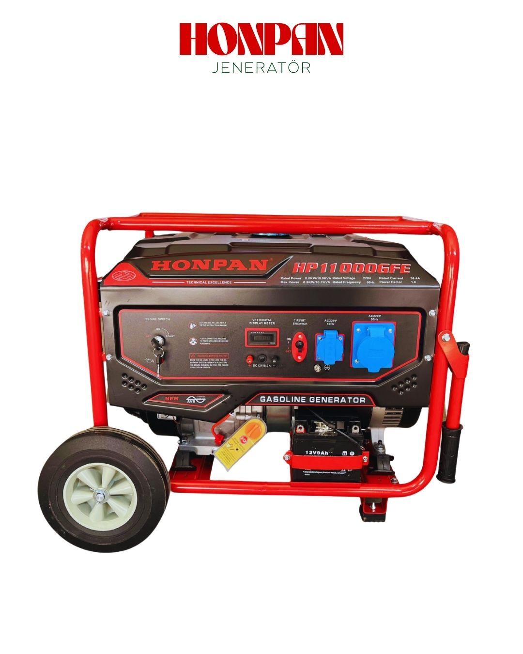 HONPAN 11000GFE MARŞLI MONOFAZE BENZİNLİ JENERATÖR (8,5KW/10,8KVA)